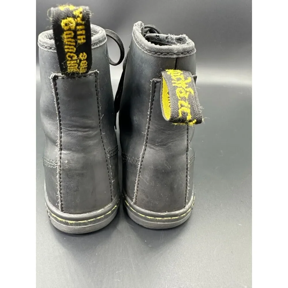 Dr. Martens Black Leather Casual Tobias Booties Woman 5 Air Wear Walking Sole